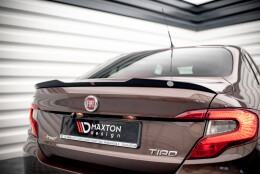Heck Spoiler Aufsatz Abrisskante passend für Fiat Tipo S Limousine Mk1 schwarz Hochglanz