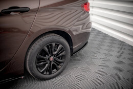 Mittlerer Cup Diffusor Heck Ansatz DTM Look passend für Fiat Tipo S Limousine Mk1 schwarz Hochglanz