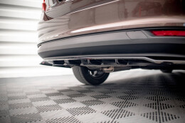 Mittlerer Cup Diffusor Heck Ansatz DTM Look passend für Fiat Tipo S Limousine Mk1 schwarz Hochglanz