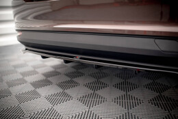 Mittlerer Cup Diffusor Heck Ansatz DTM Look passend für Fiat Tipo S Limousine Mk1 schwarz Hochglanz