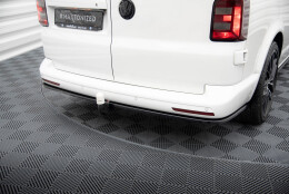 Mittlerer Cup Diffusor Heck Ansatz passend für VW T6 Lang Facelift schwarz Hochglanz