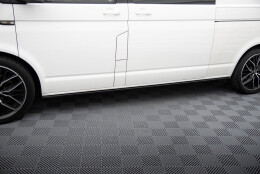 Seitenschweller Ansatz Cup Leisten passend für VW T6 Lang Facelift schwarz Hochglanz