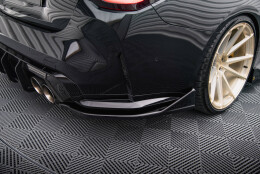 Heck Ansatz Flaps Diffusor V.4 für BMW M4 G82 / G82 Facelift schwarz Hochglanz