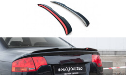 Heck Spoiler Aufsatz Abrisskante passend für Audi RS4 Limousine B7 schwarz Hochglanz
