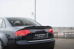Heck Spoiler Aufsatz Abrisskante passend für Audi RS4 Limousine B7 schwarz Hochglanz