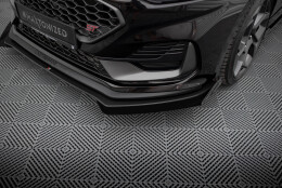 Front Stoßstange Flaps für Ford Fiesta ST Mk8 Facelift schwarz Hochglanz