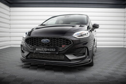 Street+ Spoilerlippe Front Ansatz V.1 passend für Ford Fiesta ST / ST-line Mk8 FL schwarz Hochglanz