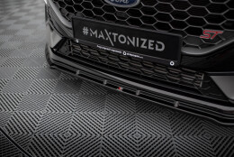 Cup Spoilerlippe Front Ansatz V.2 passend für Ford Fiesta ST / ST-line Mk8 Facelift schwarz Hochglanz