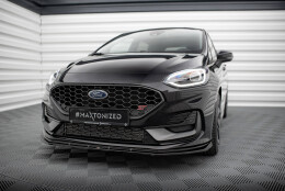 Cup Spoilerlippe Front Ansatz V.2 passend für Ford Fiesta ST / ST-line Mk8 Facelift schwarz Hochglanz
