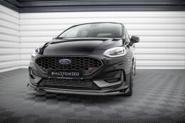 Cup Spoilerlippe Front Ansatz V.3 für Ford Fiesta ST / ST-line Mk8 FL schwarz Hochglanz