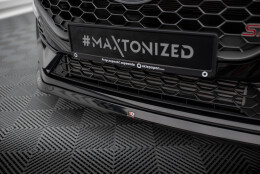 Cup Spoilerlippe Front Ansatz V.3 passend für Ford Fiesta ST / ST-line Mk8 Facelift schwarz Hochglanz