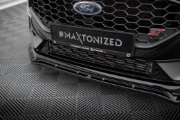 Cup Spoilerlippe Front Ansatz V.4 passend für Ford Fiesta ST / ST-line Mk8 Facelift schwarz Hochglanz