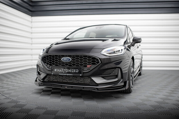 Cup Spoilerlippe Front Ansatz V.4 + Flaps für Ford Fiesta ST / ST-Line Mk8 Facelift