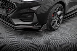 Street+ Spoilerlippe Front Ansatz V.4 + Flaps passend für Ford Fiesta ST / ST-line Mk8 FL