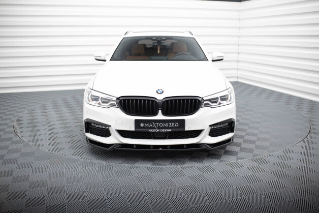 Cup Spoilerlippe Front Ansatz V.4 für BMW 5er M-Paket / M550d / M550i G30/ G31 M-Paket schwarz Hochglanz