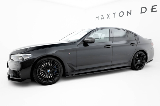 Seitenschweller Ansatz Cup Leisten passend für BMW M550i / M550d Limousine G30 / G30 Facelift schwarz Hochglanz