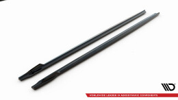 Seitenschweller Ansatz Cup Leisten passend für BMW M550i / M550d Limousine G30 / G30 Facelift schwarz Hochglanz