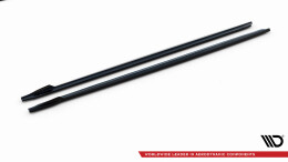 Seitenschweller Ansatz Cup Leisten passend für BMW M550i / M550d Limousine G30 / G30 Facelift schwarz Hochglanz