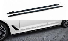 Seitenschweller Ansatz Cup Leisten V.2 für BMW 5er M-Paket G30 / G31 schwarz Hochglanz