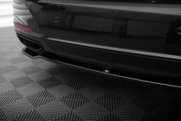 Mittlerer Cup Diffusor Heck Ansatz passend für BMW 7 G11 / G12 Facelift schwarz Hochglanz