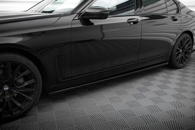 2239 - Seitenschweller Ansatz ABS hochglanz Schwarz passend für BMW X7 G07  LCI