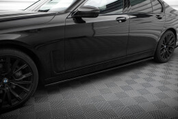 Seitenschweller Ansatz Cup Leisten passend für BMW 7 G11 schwarz Hochglanz
