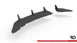 Street Pro Heckschürze Heck Ansatz Diffusor passend für Seat Ibiza FR SC Mk4 Facelift SCHWARZ