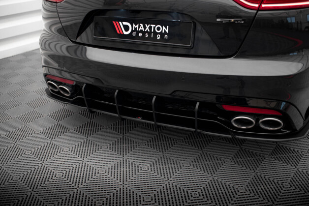 Street Pro Heckschürze Heck Ansatz Diffusor V.1 passend für Kia Stinger GT-Line Mk1 SCHWARZ