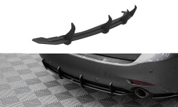 Street Pro Heckschürze Heck Ansatz Diffusor passend für Mazda 6 Mk3 Facelift schwarz-rot