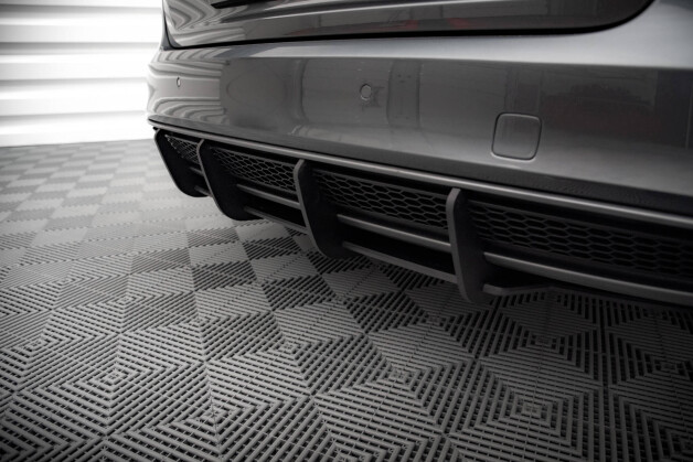 Street Pro Heckschürze Heck Ansatz Diffusor passend für Audi A4 S-Line B8 Facelift SCHWARZ