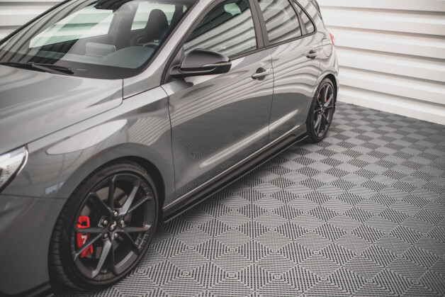 Street Pro Seitenschweller Ansatz Cup Leisten V.2 für Hyundai I30 N / N-Line Hatchback / Fastback Mk3 / Mk3 Facelift