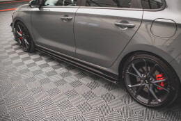 Street Pro Seitenschweller Ansatz Cup Leisten V.2 passend für Hyundai I30 N SCHWARZ
