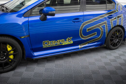 Street Pro Seitenschweller Ansatz Cup Leisten für Subaru WRX STI Mk1 schwarz+ Hochglanz Flaps