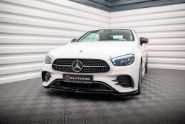 Cup Spoilerlippe Front Ansatz V.1 passend für Mercedes-Benz E-Klasse W213 Coupe Facelift (C238 Facelift) / Cabriolet (A238 Facelift) AMG-Line / 53 AMG schwarz Hochglanz