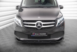 Street+ Spoilerlippe Front Ansatz V.2 passend für Mercedes V-Klasse W447 FL schwarz Hochglanz