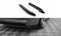 Heck Ansatz Flaps Diffusor V.2 passend für Audi A4 S-Line Avant B8 Facelift schwarz Hochglanz