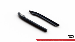 Heck Ansatz Flaps Diffusor V.2 passend für Audi A4 S-Line Avant B8 Facelift schwarz Hochglanz