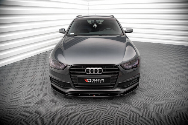Cup Spoilerlippe Front Ansatz V.3 passend für Audi A4 S-Line / S4 B8 Facelift schwarz Hochglanz
