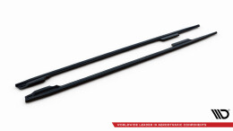 Seitenschweller Ansatz Cup Leisten V.2 für Audi A4 / A4 S-Line / S4 B8  schwarz Hochglanz