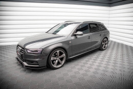 Seitenschweller Ansatz Cup Leisten V.2 passend für Audi A4 / A4 S-Line / S4 B8 schwarz Hochglanz