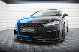 Cup Spoilerlippe Front Ansatz V.1 für Audi TT S 8S Facelift schwarz Hochglanz