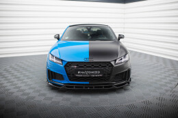 Cup Spoilerlippe Front Ansatz V.1 für Audi TT S / TT S-Line 8S FL schwarz Hochglanz