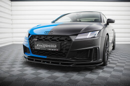 Cup Spoilerlippe Front Ansatz V.2 für Audi TT S / TT S-Line 8S FL schwarz Hochglanz