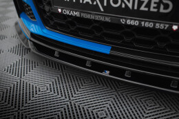 Cup Spoilerlippe Front Ansatz V.2 für Audi TT S / TT S-Line 8S FL schwarz Hochglanz