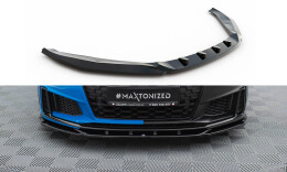 Cup Spoilerlippe Front Ansatz V.2 passend für Audi TT S / TT S-Line 8S Facelift schwarz Hochglanz