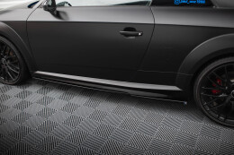 Seitenschweller Ansatz Cup Leisten für Audi TT S 8S Facelift schwarz Hochglanz