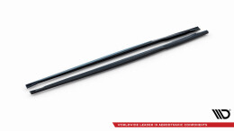 Seitenschweller Ansatz Cup Leisten für Audi TT S 8S Facelift schwarz Hochglanz