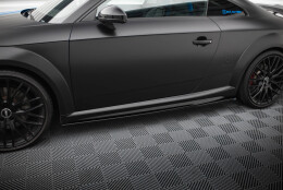 Seitenschweller Ansatz Cup Leisten passend für Audi TT S / TT S-Line 8S Facelift schwarz Hochglanz