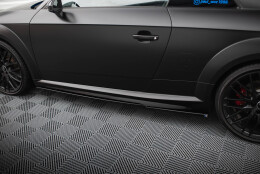 Seitenschweller Ansatz Cup Leisten passend für Audi TT S / TT S-Line 8S Facelift schwarz Hochglanz