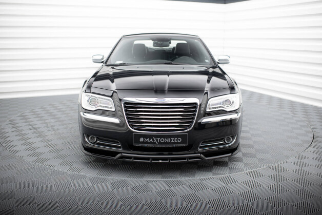 Cup Spoilerlippe Front Ansatz passend für Chrysler 300 Mk2 schwarz Hochglanz
